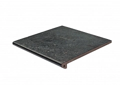 Клинкерная ступень-флорентинер Exagres Metalica Basalt, 330х330х30 мм