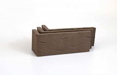 Угловая клинкерная плитка Terramatic Koro Brown (Y), арт. 2201, 185х70х71х14 мм